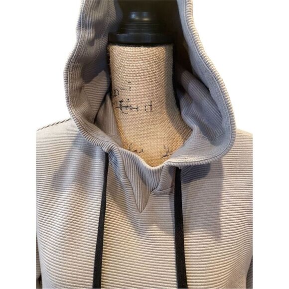 Peloton Women's Gray Ribbed Side Zip Hoodie Size S Long Sleeve - Picture 3 of 13